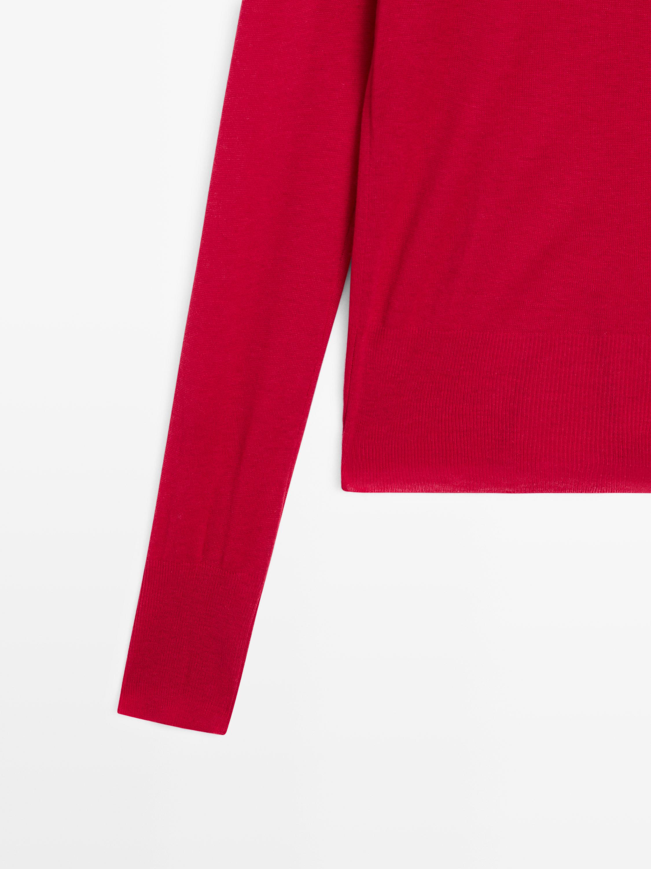 Knit 100% wool mock turtleneck sweater - STUDIO